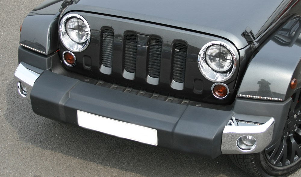 Direct4x4 Trim Accessories Front Fog Light Surrounds Jeep Wrangler JK Unlimited 2007-2017 2DR/4DR