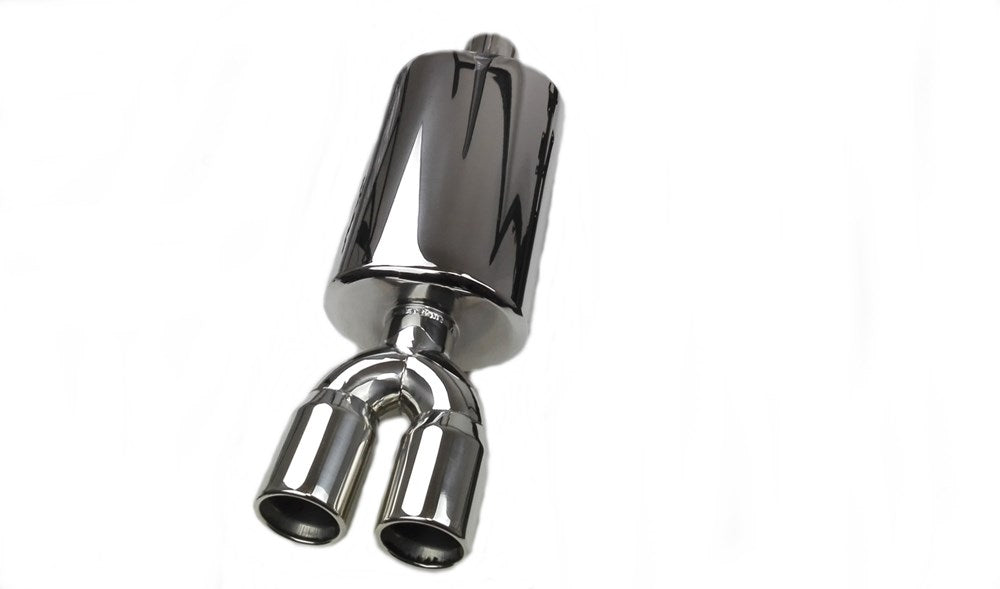 Direct4x4 Trim Accessories 3 Inch Twin Pipe Stainless Steel Rear Silencer