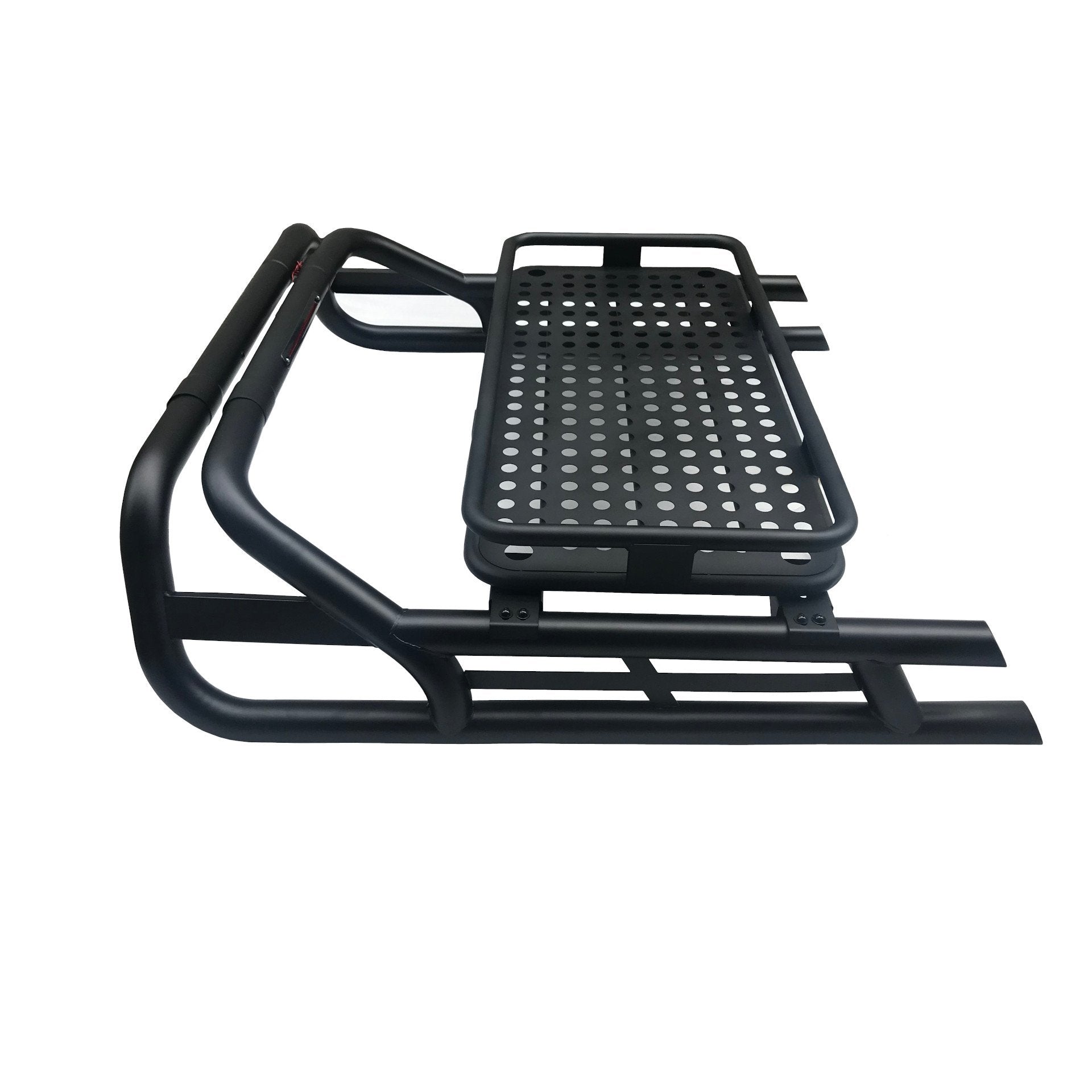 Direct4x4 Pickup Truck Roll Sports Bars Black Long Arm Roll Bar with Cargo Basket Compatible with the Renault Alaskan