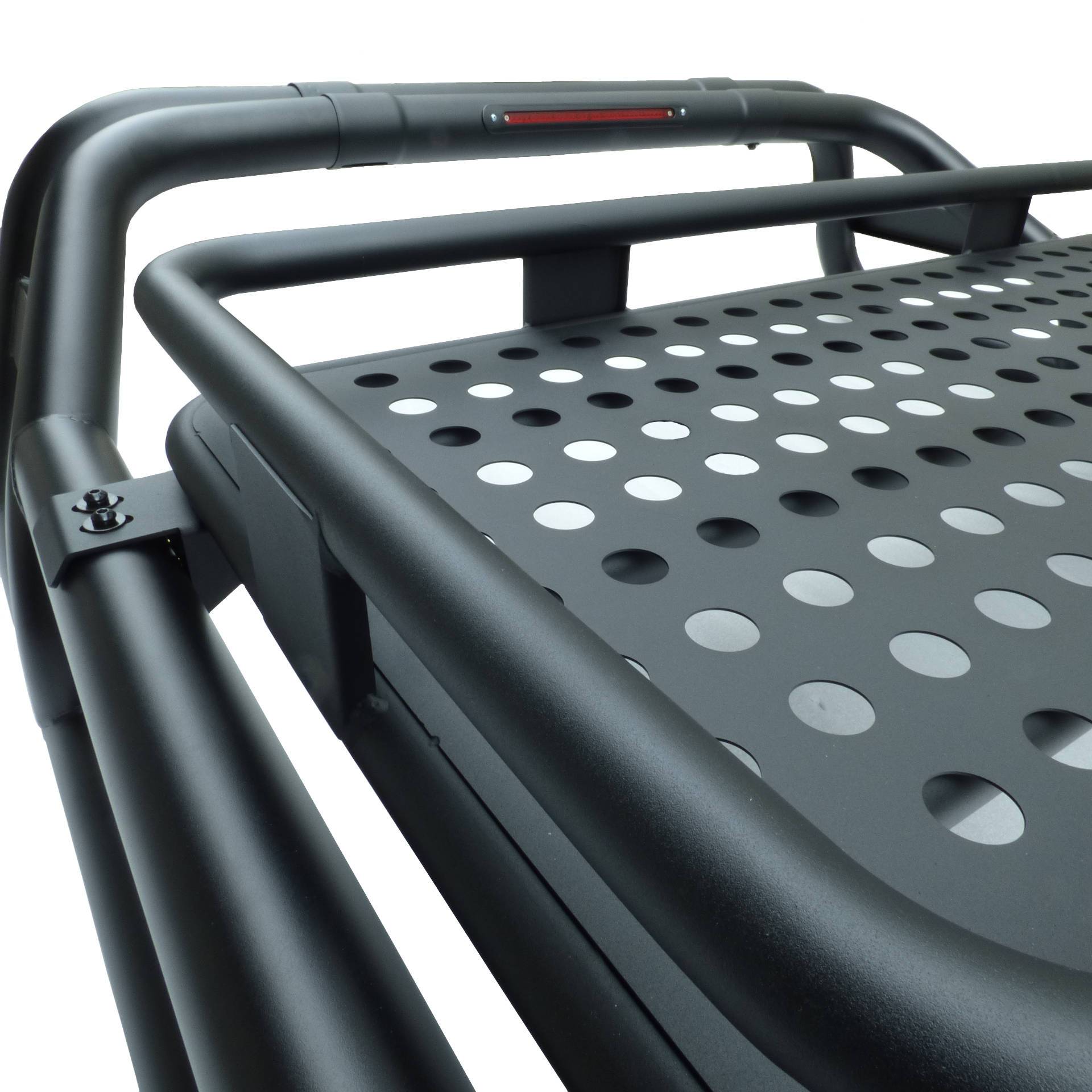 Direct4x4 Pickup Truck Roll Sports Bars Black Long Arm Roll Bar with Cargo Basket Compatible with the Renault Alaskan