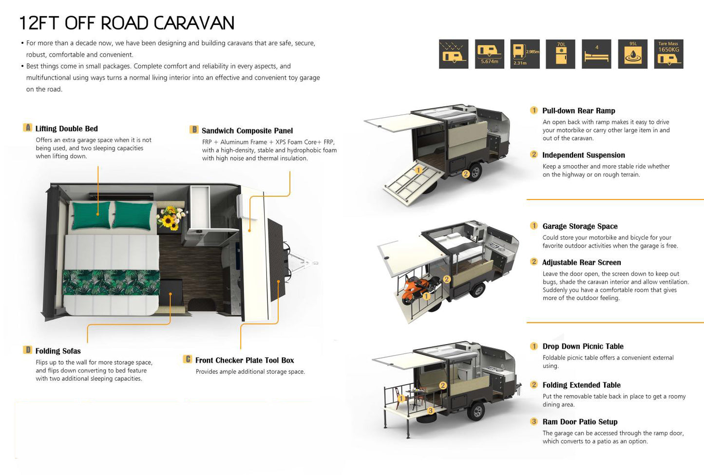 4 Berth Off-Roading Overland Expedition Caravan -  - sold by Direct4x4