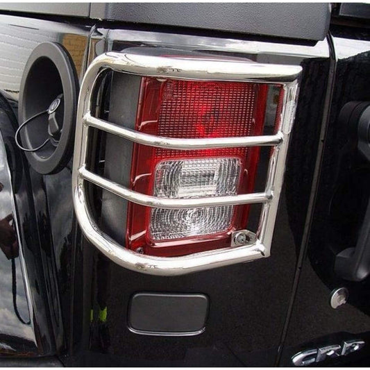 Direct4x4 Trim Accessories Stainless Steel Tail Light Guards for Jeep Wrangler JK Unlimited 4 Dr 2007-2017