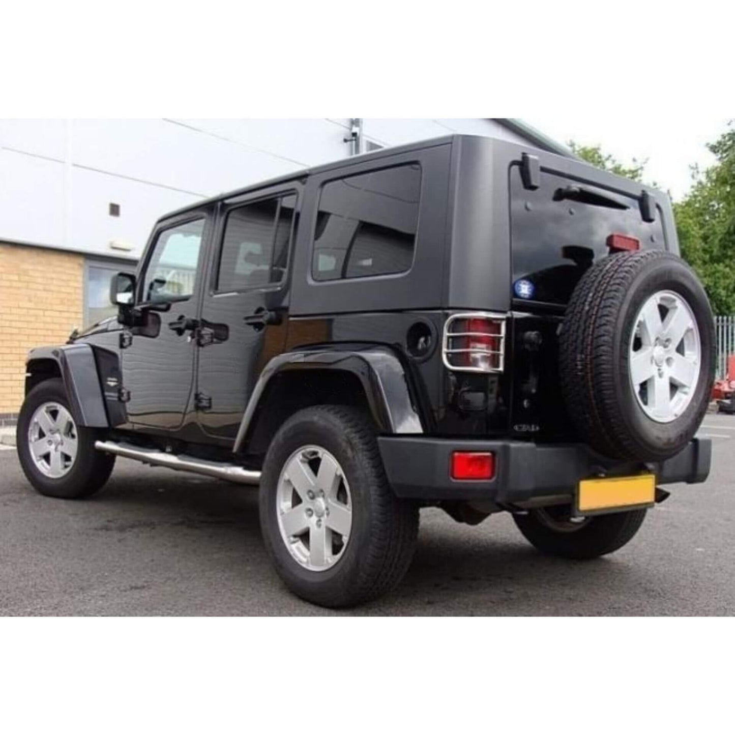 Direct4x4 Trim Accessories Stainless Steel Tail Light Guards for Jeep Wrangler JK Unlimited 4 Dr 2007-2017