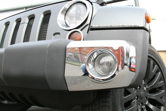 Direct4x4 Trim Accessories Front Fog Light Surrounds Jeep Wrangler JK Unlimited 2007-2017 2DR/4DR