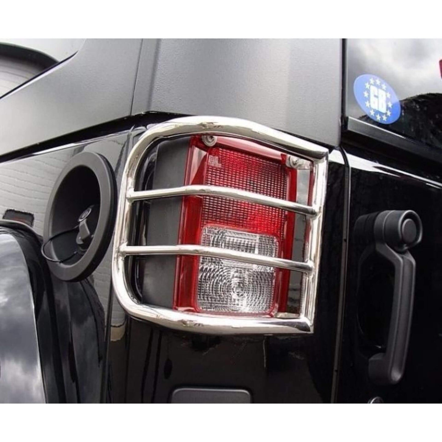 Direct4x4 Trim Accessories Stainless Steel Tail Light Guards for Jeep Wrangler JK Unlimited 4 Dr 2007-2017