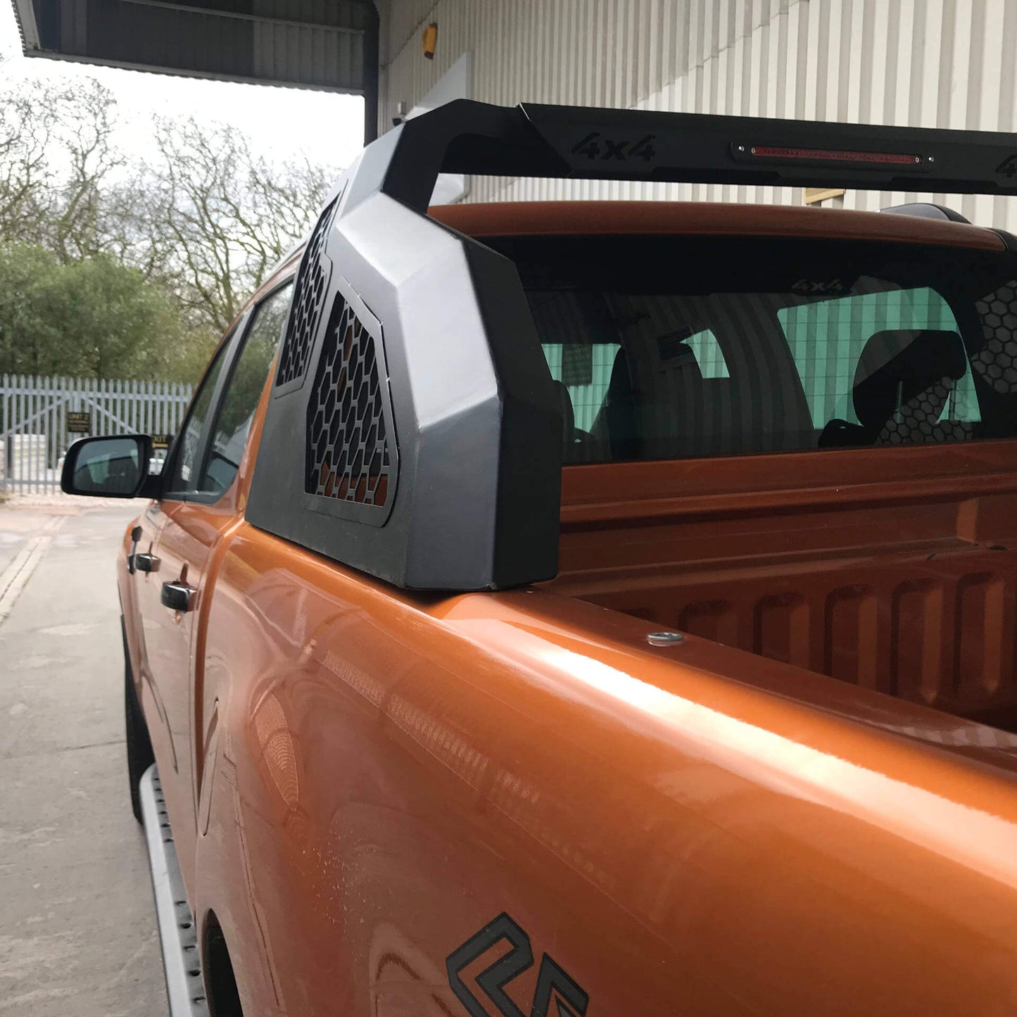 Direct4x4 Pickup Truck Roll Sports Bars Universal Black '4x4' Side Mesh Roll Sports Bar