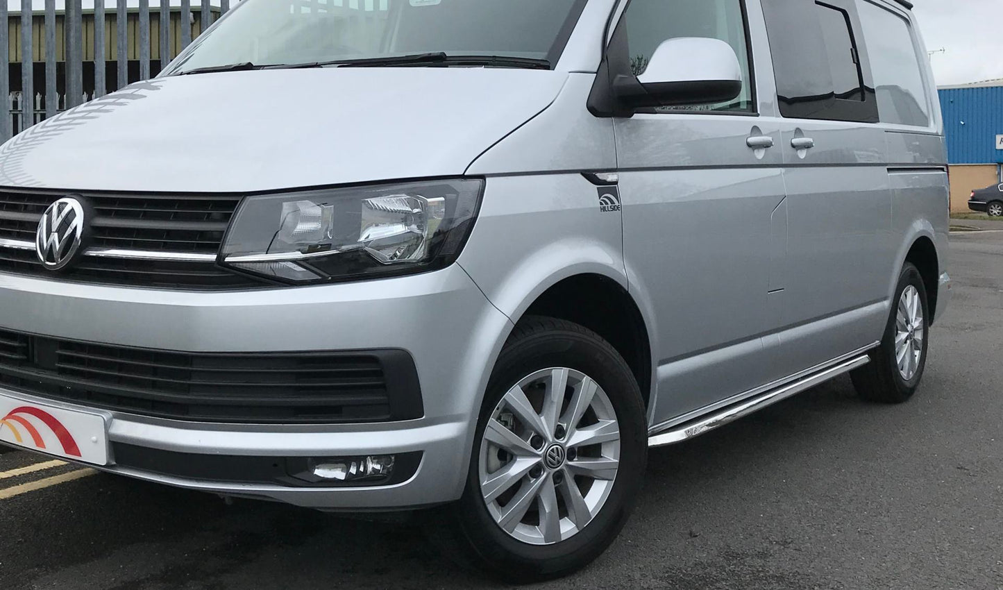 Stainless Steel Angular OE Style Side Bars for Volkswagen Transporter T6 SWB -  - sold by Direct4x4