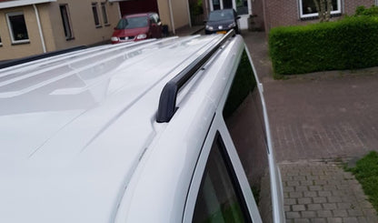 Black OE Style Steel Roof Rails for the Volkswagen Transporter T6 SWB -  - sold by Direct4x4