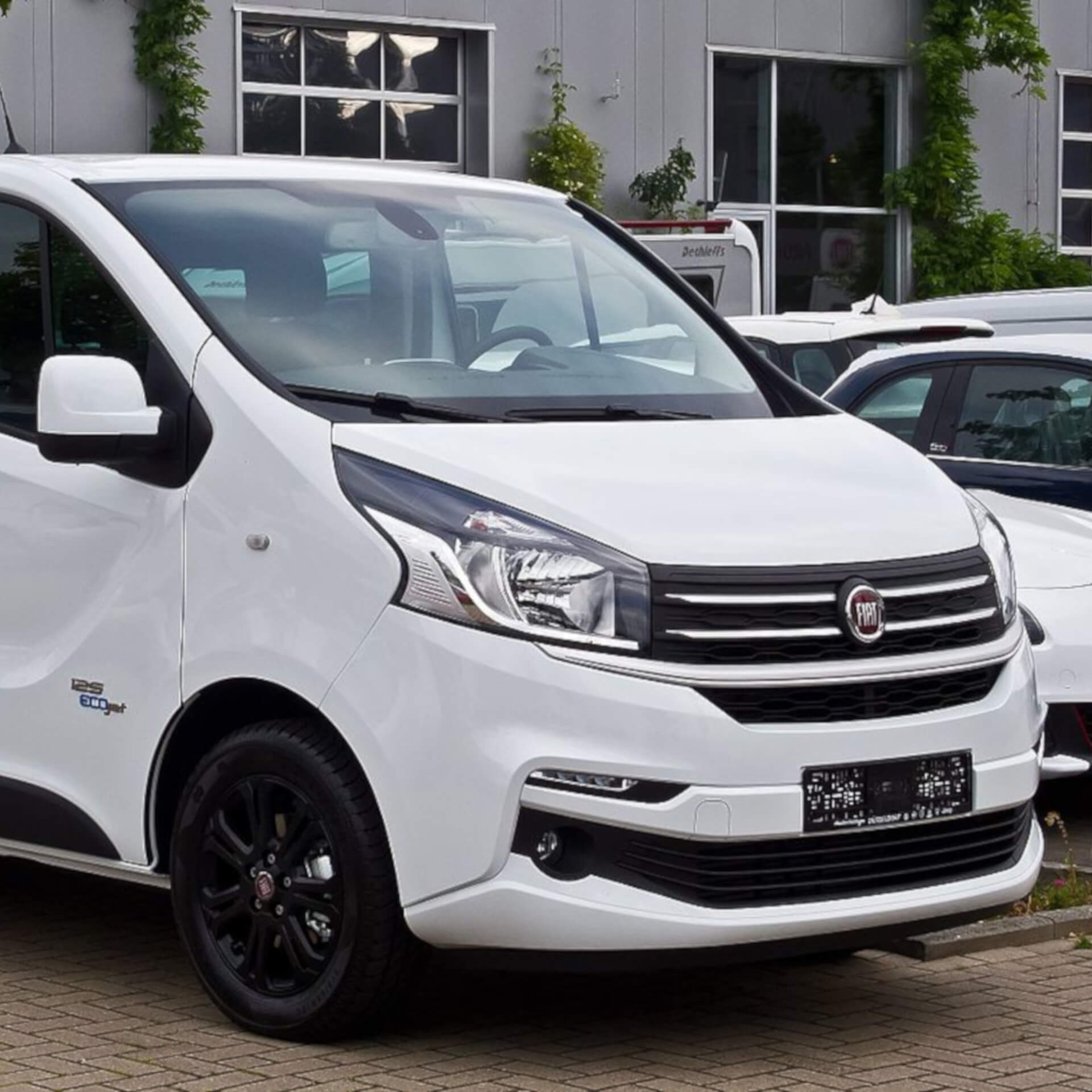 Direct4x4 accessories for Fiat Talento vehicles with a photo of a white Fiat Talento parked in a car park