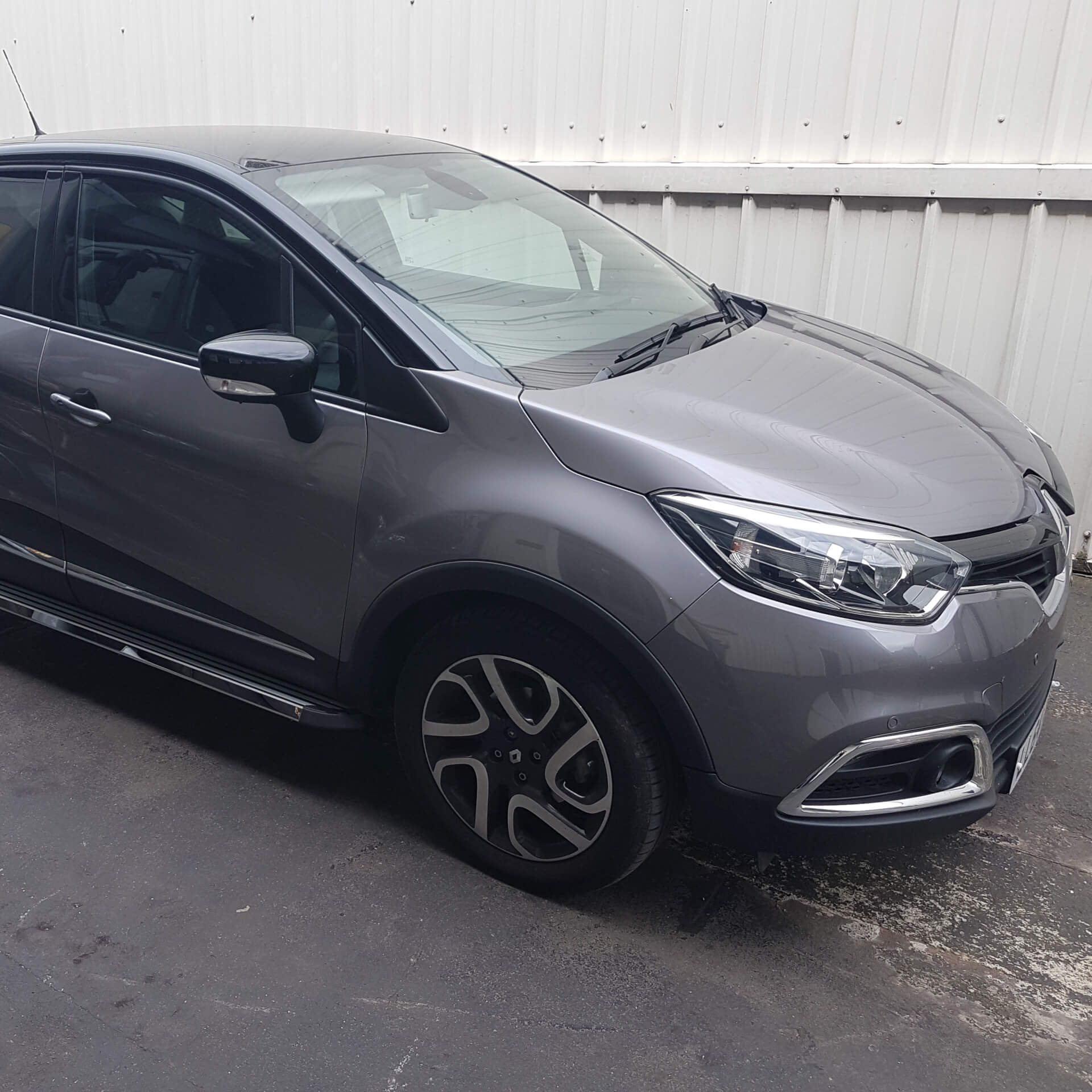 Direct4x4 accessories for Renault Captur vehicles with a photo of a grey Renault Captur parked outside our depot
