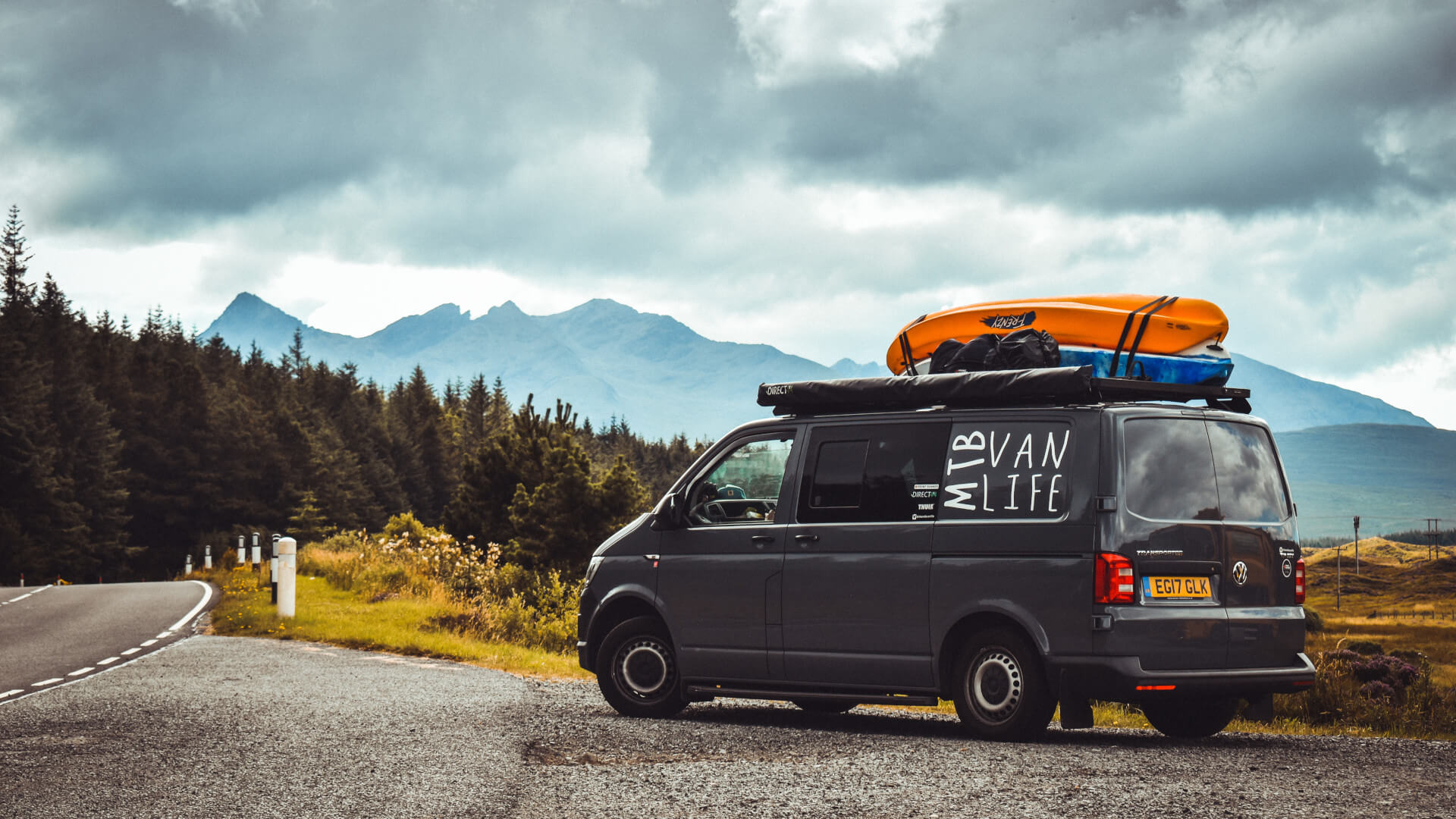 Direct4x4 hot and popular products collection image with photo of VW Volkswagen Transporter T5 and T6 kitted out in expedition camping gear in the mountains.