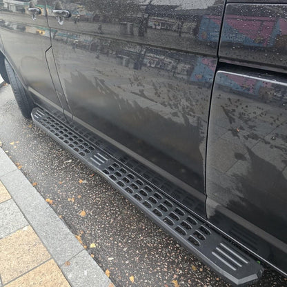 Direct4x4 Side Steps and Bars LWB ONLY Black Powder Coated Side Steps for Volkswagen Transporter T6