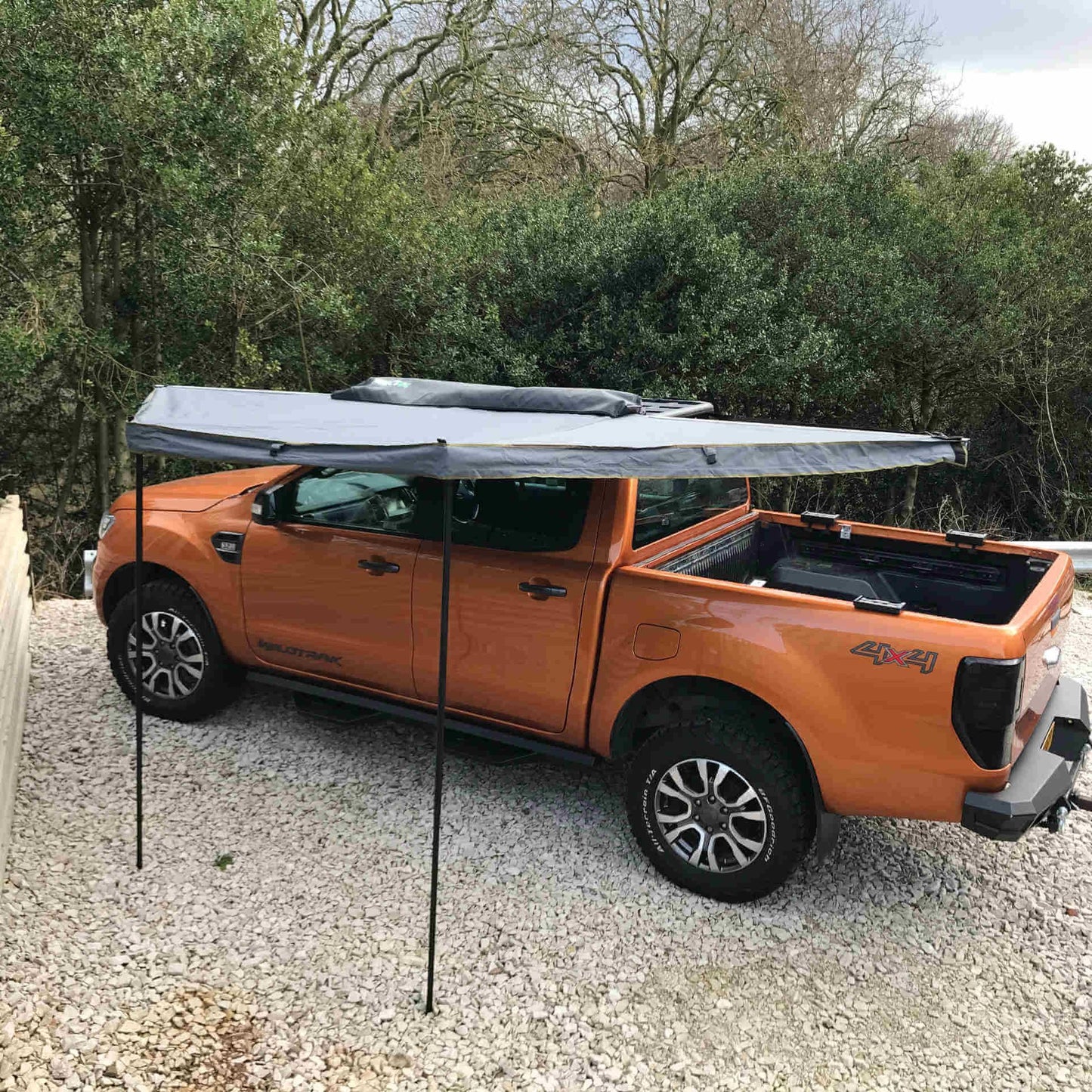 Mini 180-Degree Expedition Overland Fold-out Vehicle Camping Side or Rear Awning