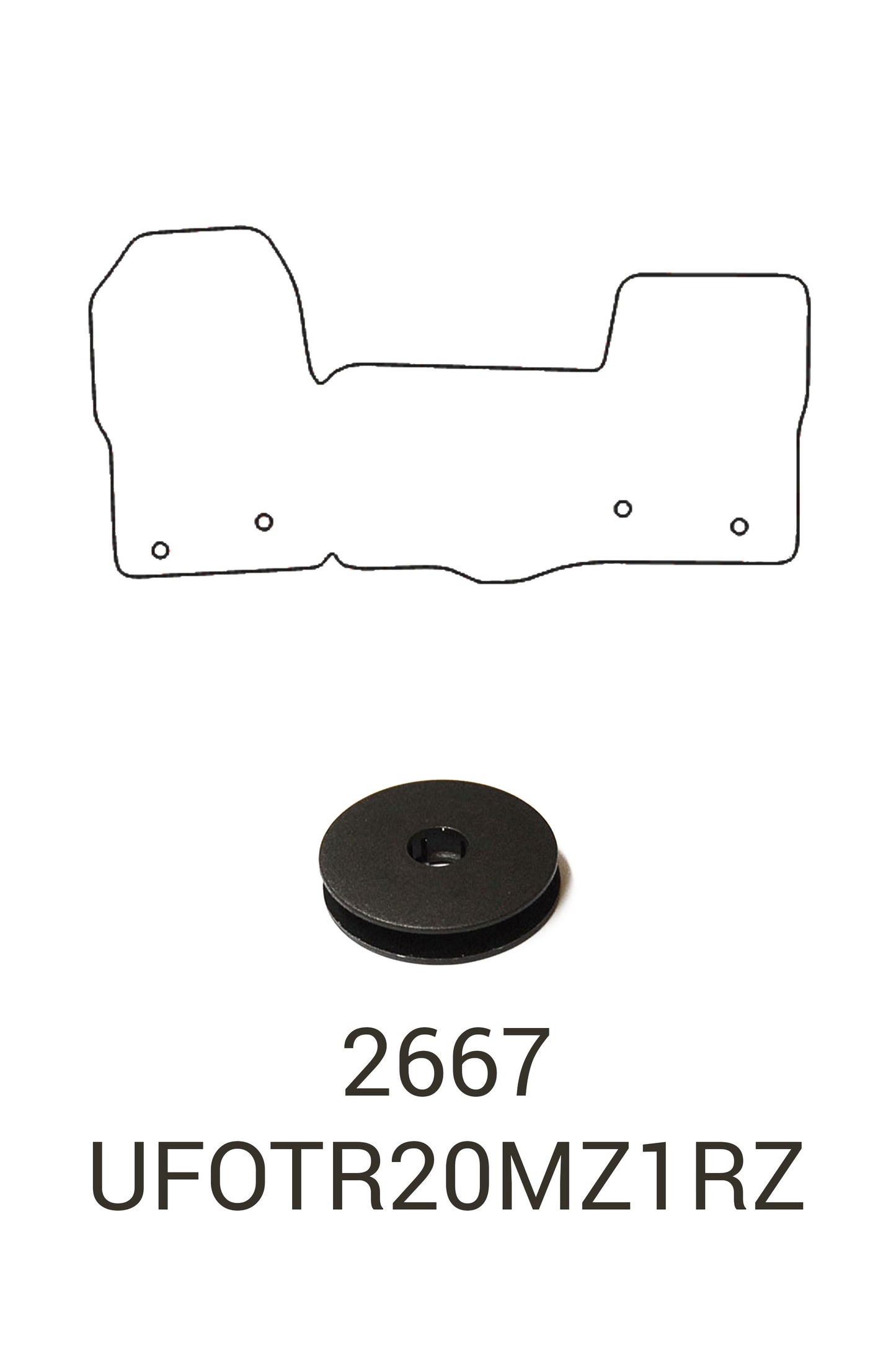 Fits Ford Transit 2020+ Tailored Front Rubber Mats