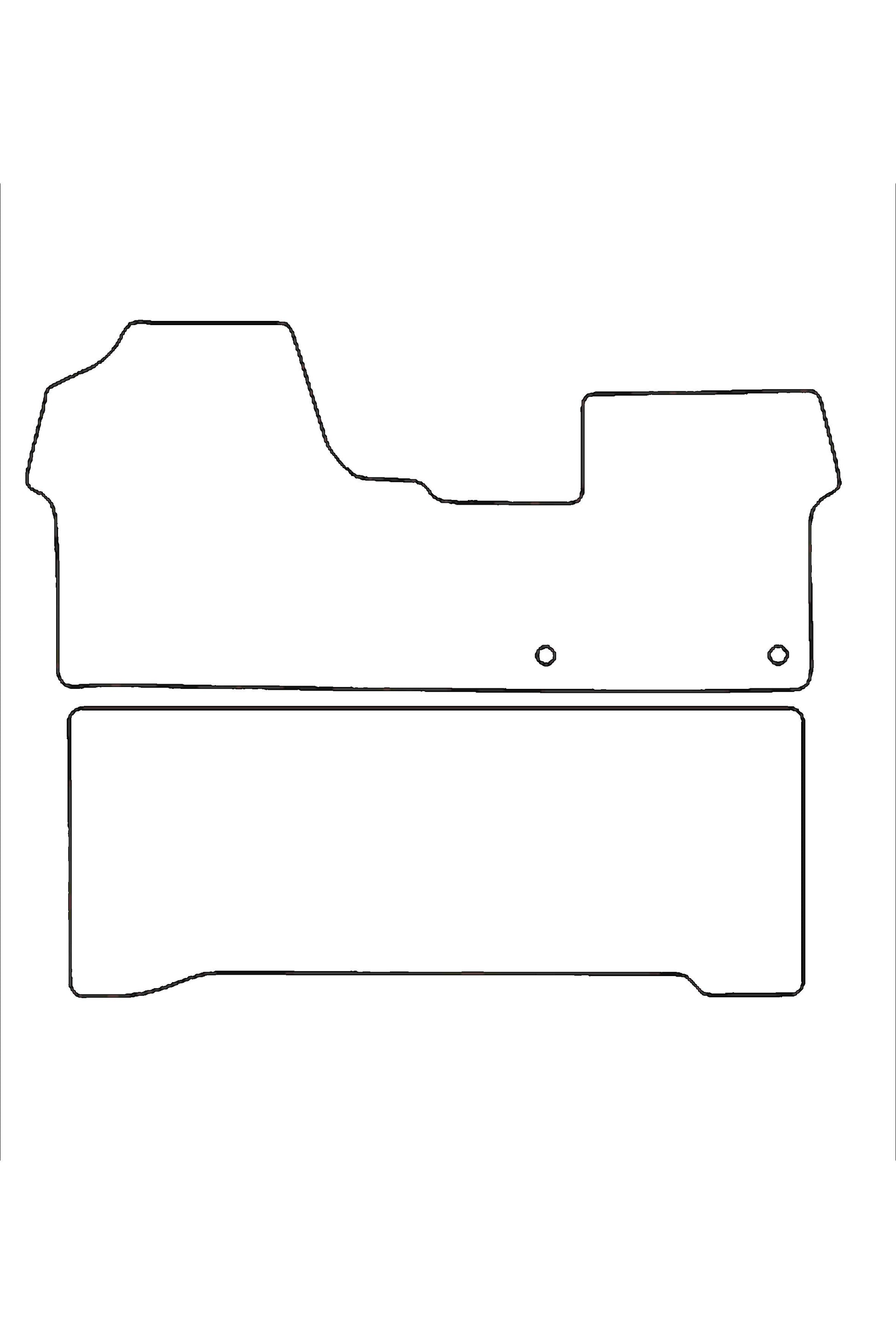Turtle Covers Mats Tailored Rubber Mats Fits Vauxhall Vivaro 2019+ Tailored Front & Rear Crew Cab Rubber Mats