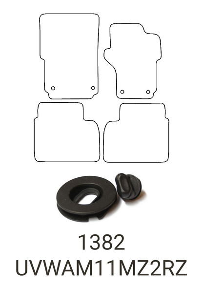 Fits VW Volkswagen Amarok 2011-2022 Tailored Front & Rear Rubber Mats