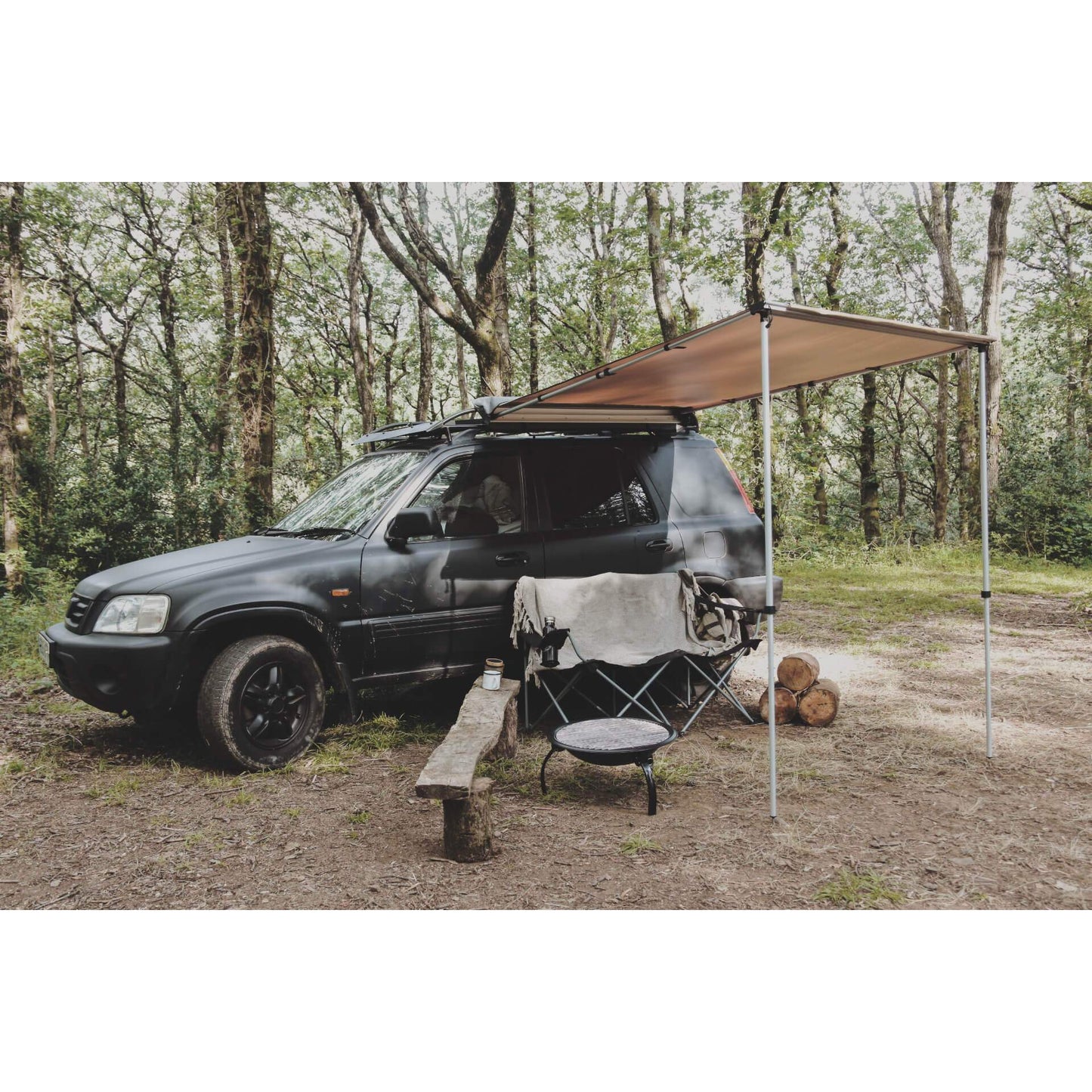 [CLEARANCE] - Expedition Pull-out 2.5mx2.5m Granite Grey Vehicle Side Awning -  - sold by Direct4x4