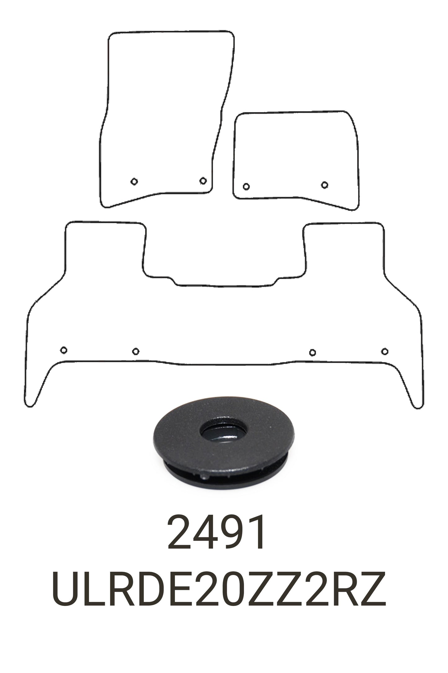 Fits Land Rover Defender 2020+ Tailored Rubber Mats