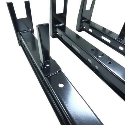 Black 3 Bar Van Roof Ladder Rack Cross Bars for Ford Transit Custom 2013-2018