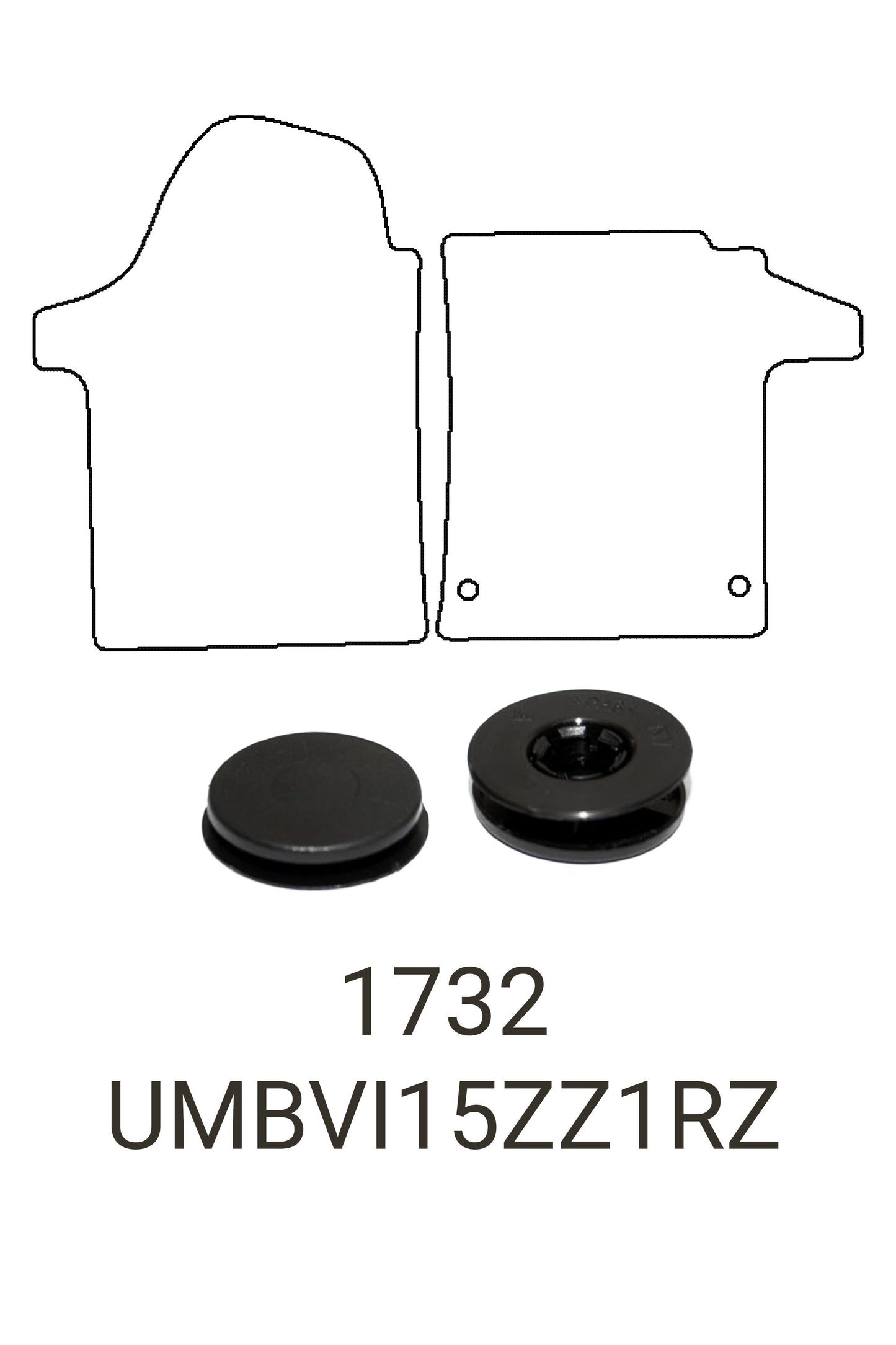 Fits Mercedes-Benz Vito 2015+ Tailored Front Rubber Mats