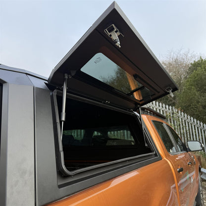 Direct4x4 Pickup Truck Hardtop Canopies Aluminium Slide Window Load Bed Canopy for the Ford Ranger 2012-2022 Double Cab