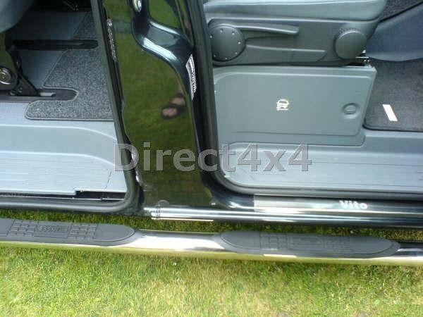 Chrome SUS304 Stainless Steel Side Bars + Step Pads for Mercedes Vito/Viano 04-14