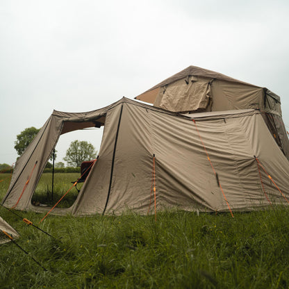 [CLEARANCE] 180-Degree Sand Yellow Expedition Overland Fold-out Vehicle Camping Side Awning