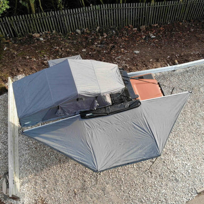 [CLEARANCE] 180-Degree Sand Yellow Expedition Overland Fold-out Vehicle Camping Side Awning