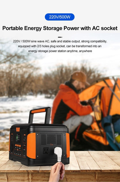Direct4x4 [CLEARANCE] Multifunction Outdoor Portable Energy Storage Power Charging Station with AC Socket 220V/500W