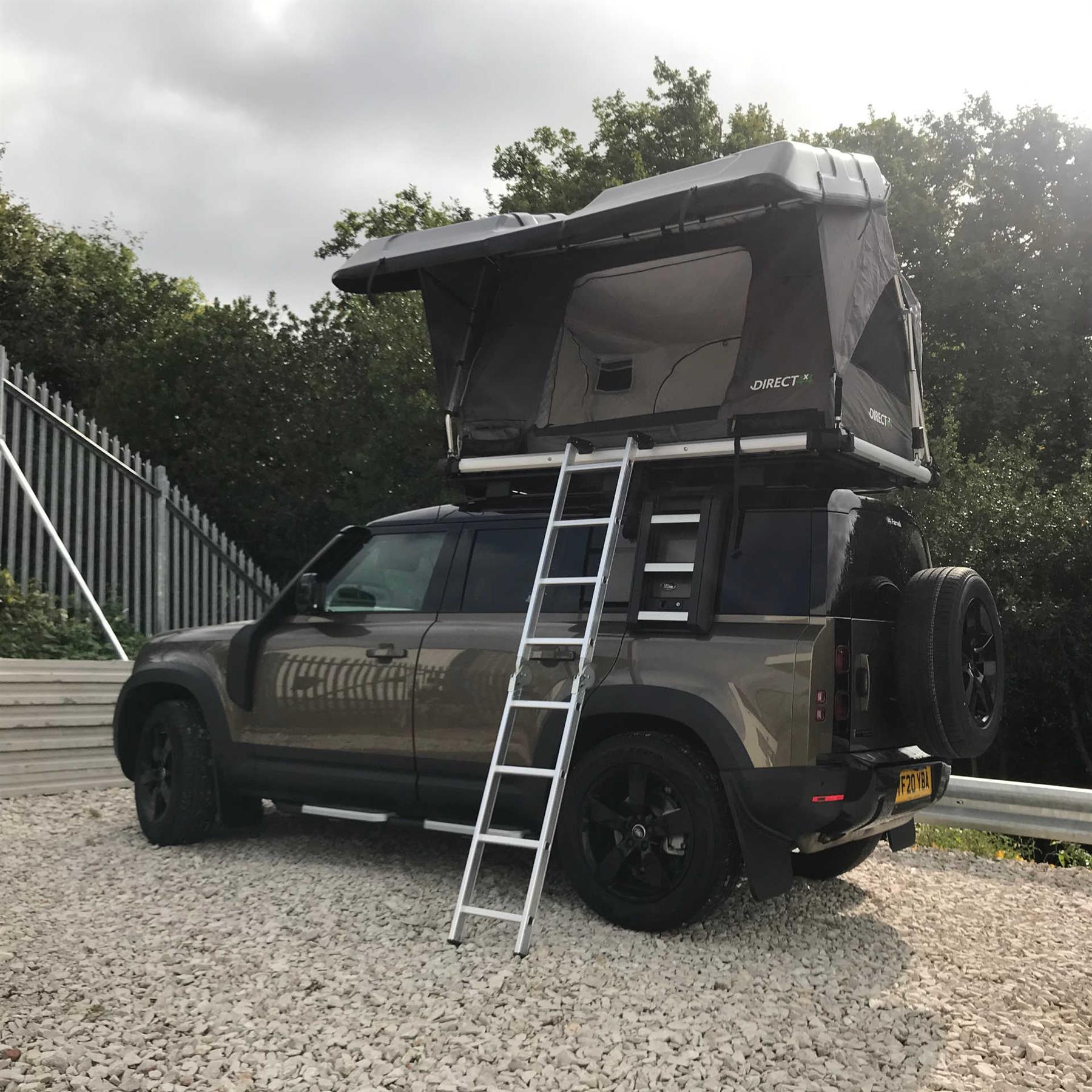 Direct4x4 Roof Top Tents [CLEARANCE] Granite Grey Pathseeker 2-Person Auto Solar Hard Shell Roof Top Camping Tent