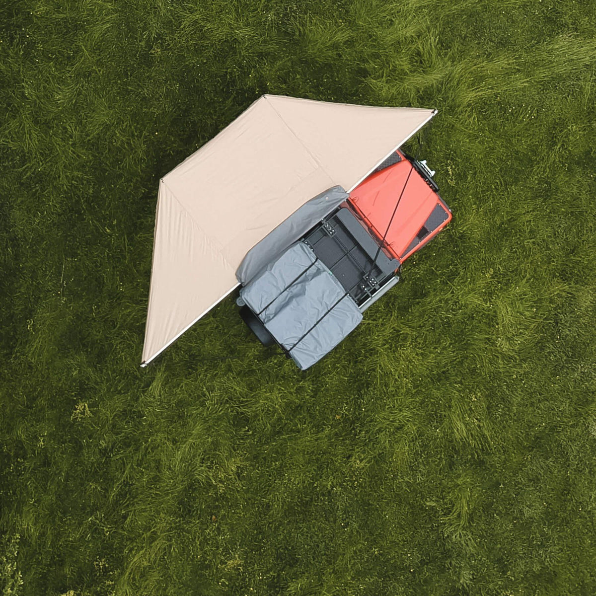 [CLEARANCE] 180-Degree Sand Yellow Expedition Overland Fold-out Vehicle Camping Side Awning