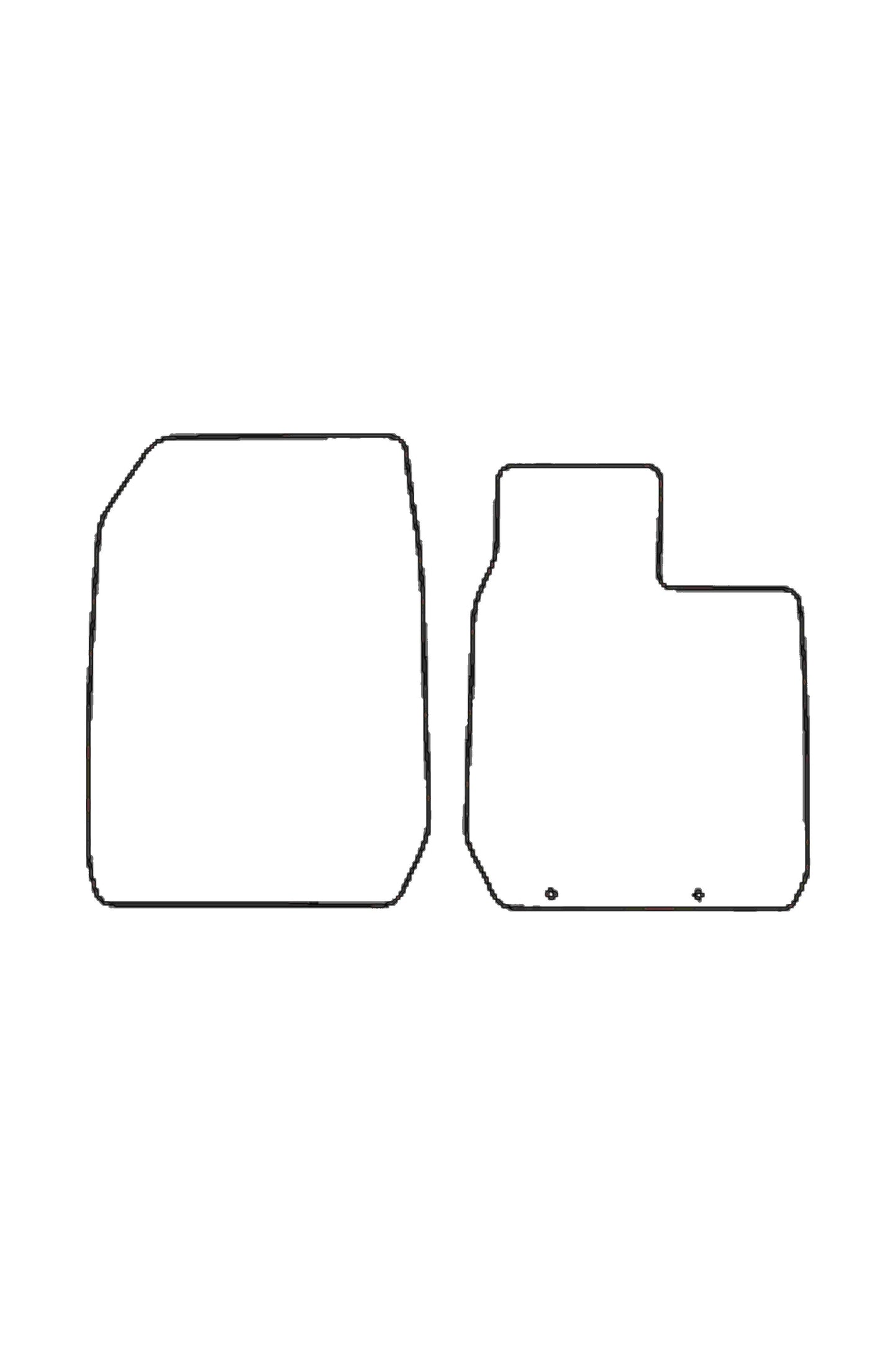 Fits Isuzu D-Max 2021+ Tailored Front & Rear Rubber Mats