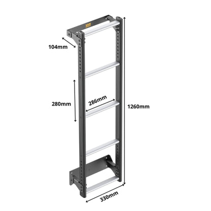 Van Guard Rear Door Ladders Van Guard Rear Door 5-Step Aluminium ULTILadder with Bespoke Fitting Kit for the Volkswagen Transporter T5 SWB