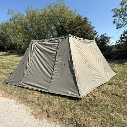 [CLEARANCE] 270-Degree RHS Granite Gray Hawkwing Fold-out Vehicle Side Awning + Side Walls