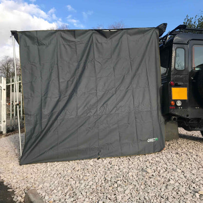 Side Windbreak Wall for Direct4x4 Expedition Awnings -  2.5mx2.2m Granite Grey