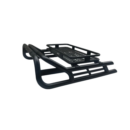 Black SUS201 Long Arm Roll Bar with Cargo Basket Rack for the Isuzu D-Max 07-12