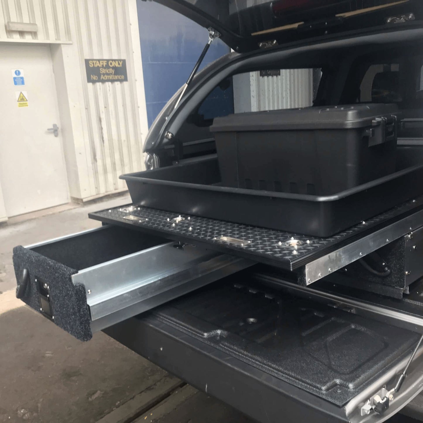Full Width Slide Rubber Top Twin Drawer System