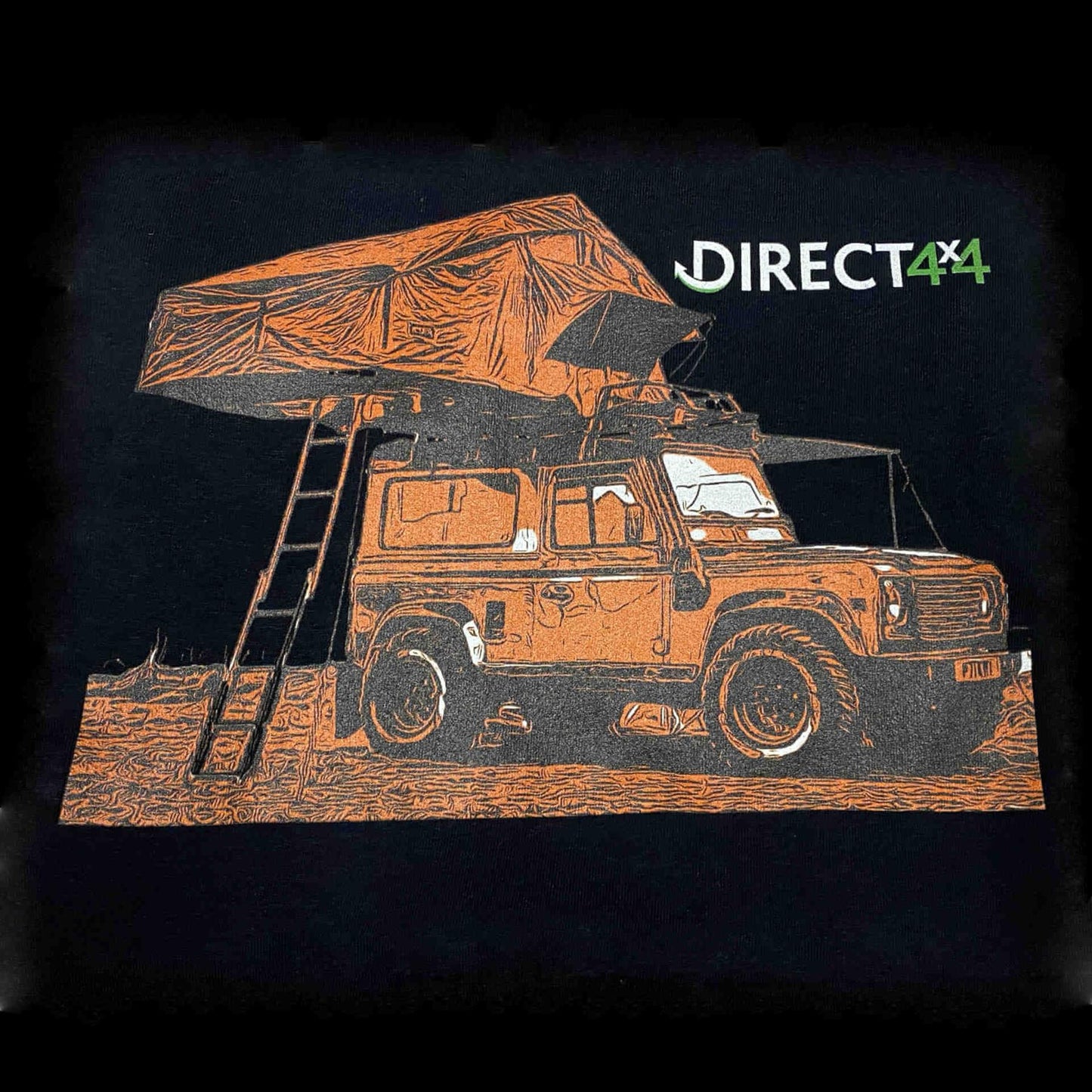 Direct4x4 Black Defender Crew Neck T-Shirt