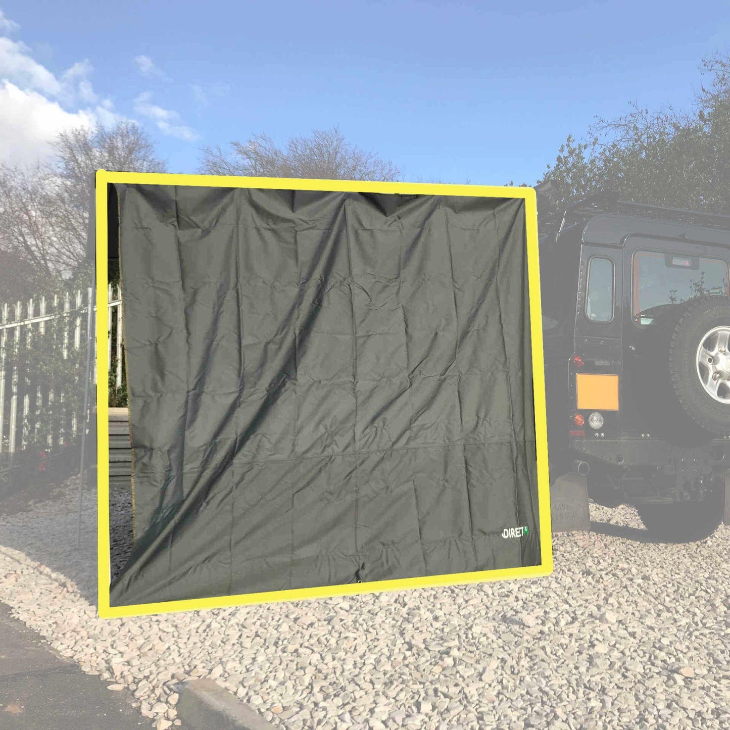 Side Windbreak Wall for Direct4x4 Expedition Awnings -  2.5mx2.2m Granite Grey