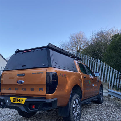 Aluminium Pickup Load Bed Canopy with Full Roof Rack for Ford Ranger 2012-2022