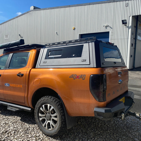 Direct4x4 Pickup Truck Hardtop Canopies Aluminium Slide Window Load Bed Canopy for the Ford Ranger 2012-2022 Double Cab