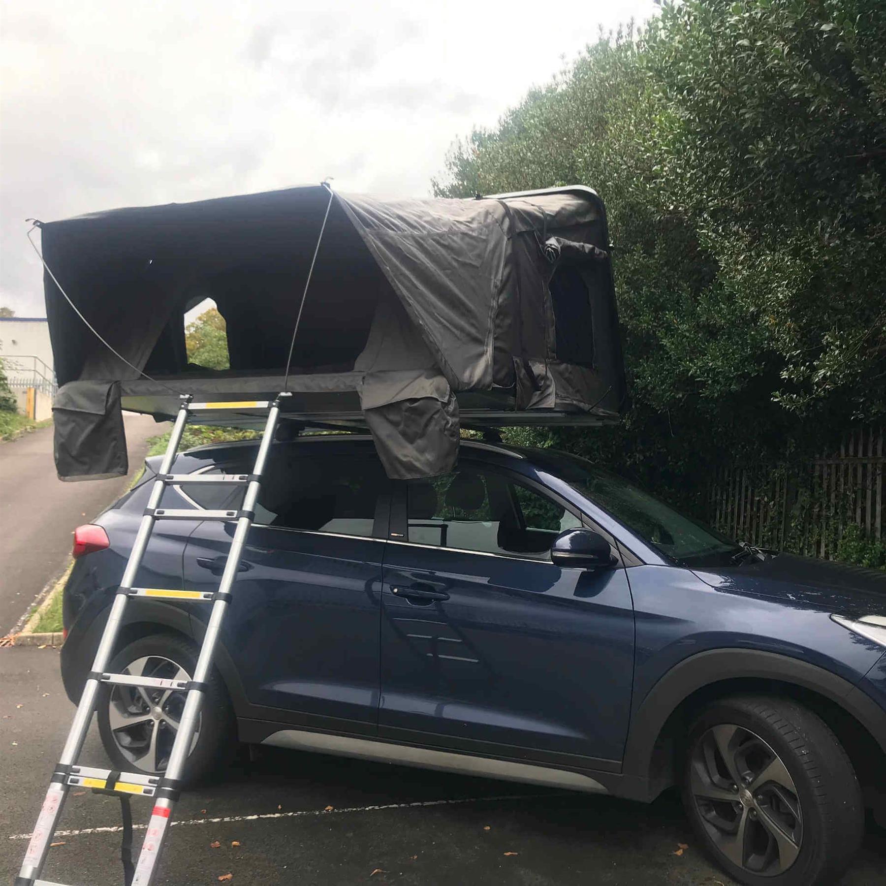 Direct4x4 Roof Top Tents [CLEARANCE] Granite Grey RoofTrekk 4-Person Hard Shell Roof Top Camping Tent