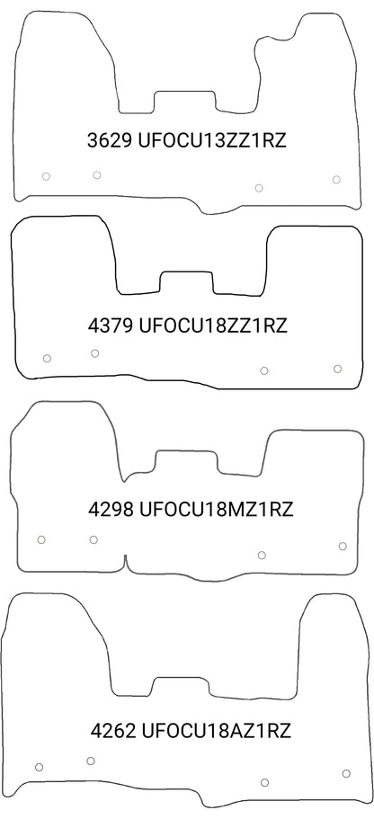 Fits Ford Custom 2013-2023 Tailored Front Rubber Mats