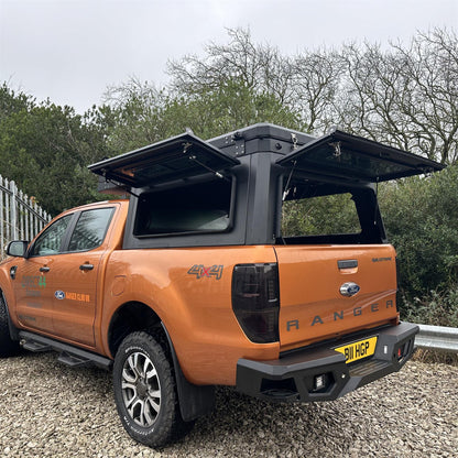 [CLEARANCE] Overland Aluminium Canopy with Clamshell Roof Tent for the Ford Ranger 2012-2022