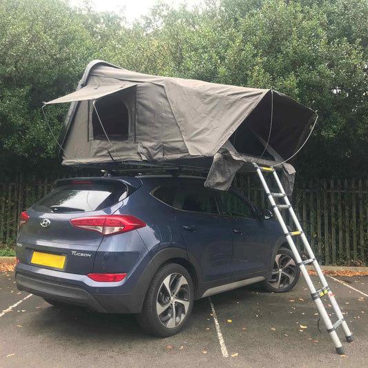 Direct4x4 Roof Top Tents [CLEARANCE] Granite Grey RoofTrekk 4-Person Hard Shell Roof Top Camping Tent