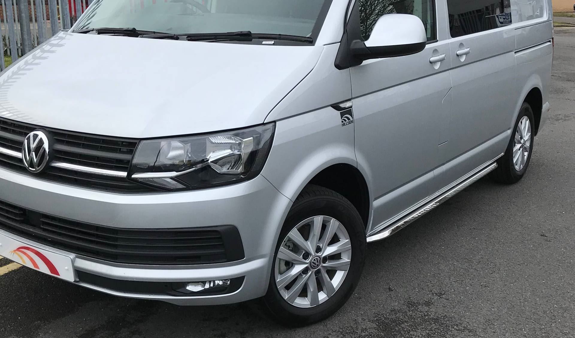 Direct4x4 Side Steps and Bars Stainless Steel Angular OE Style Side Bars for Volkswagen Transporter T5 SWB