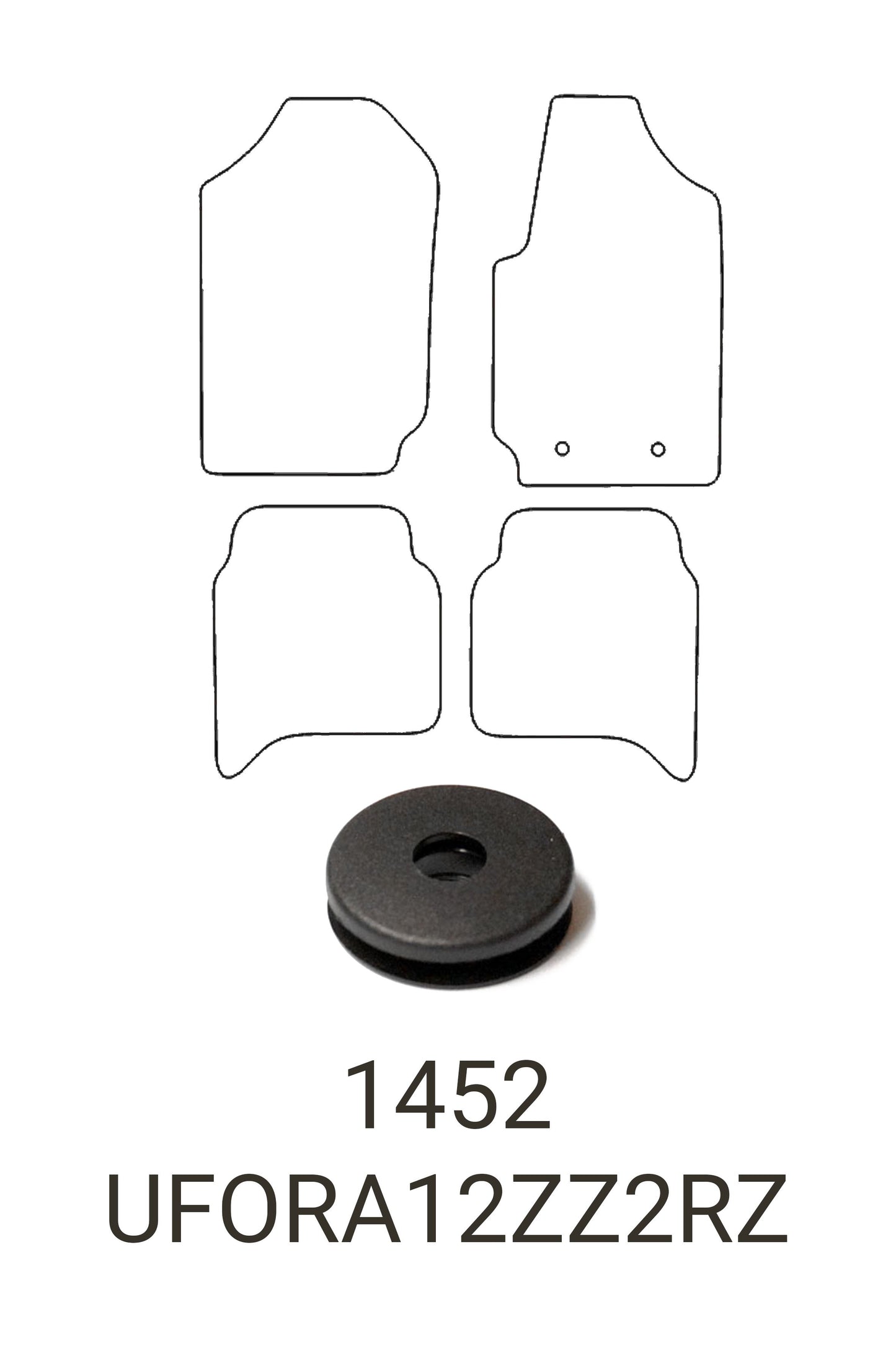 Fits Ford Ranger 2012-2022 Tailored Front & Rear Rubber Mats