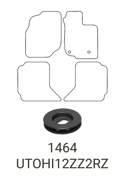 Fits Toyota Hilux 2012-2016 Tailored Front & Rear Rubber Mats