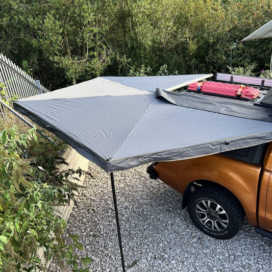 Direct4x4 Side Awnings 270-Degree RHS Hawkwing Style Expedition Fold-out Vehicle Camping Side Awning