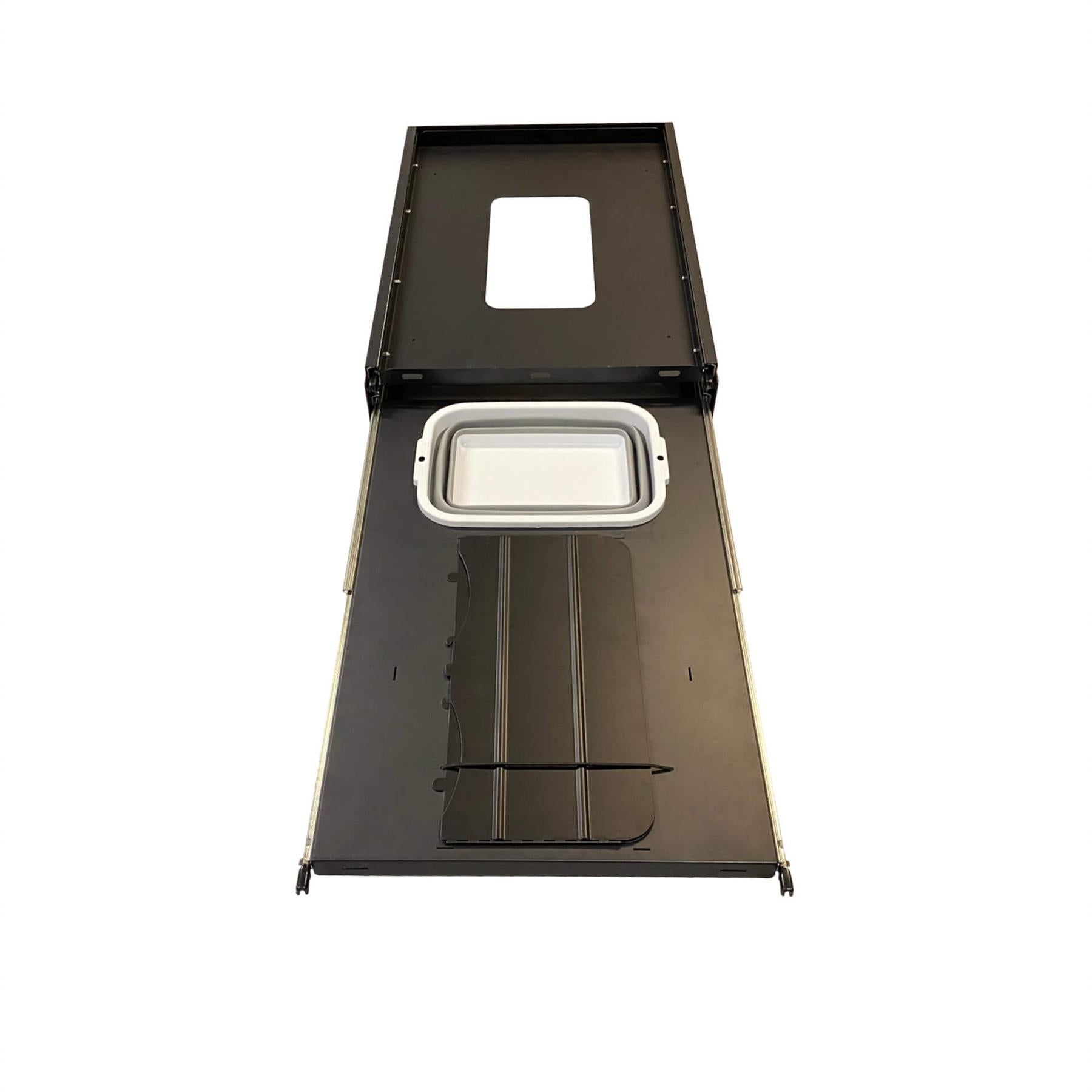 Direct4x4 Drawer Storage Systems [CLEARANCE] Extendable Heavy-Duty Vehicle Camping Utility Slide Tray with Integrated Sink